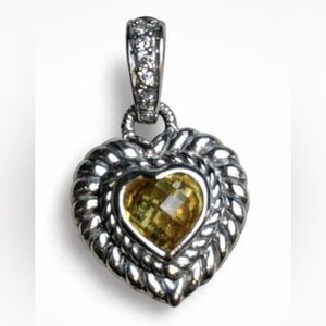 Judith Ripka Heart Citrine cz Enhancer